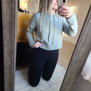 Marika Mint Green Hooded Crop Top
